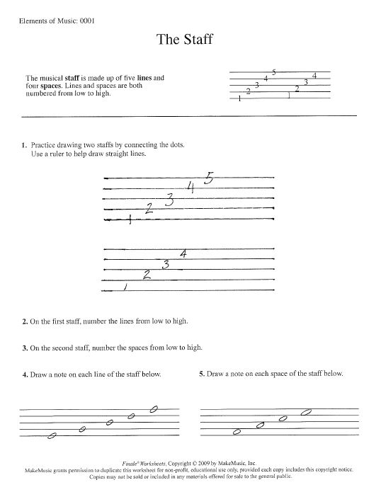 finale music worksheets answer key